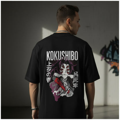 (Demon Slayer) Kokushibo Oversized Streetwear Style T-shirt (100% PREMIUM COTTON)
