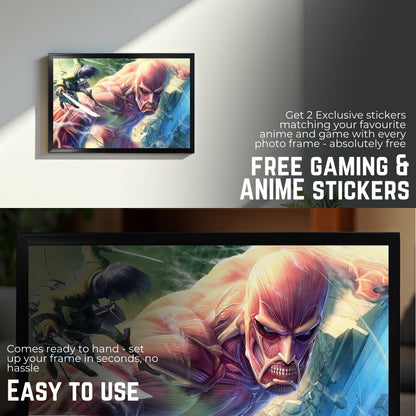 COLOSSAL TITAN VS EREN PHOTO FRAME (A4 SIZE) - ATTACK ON TITAN