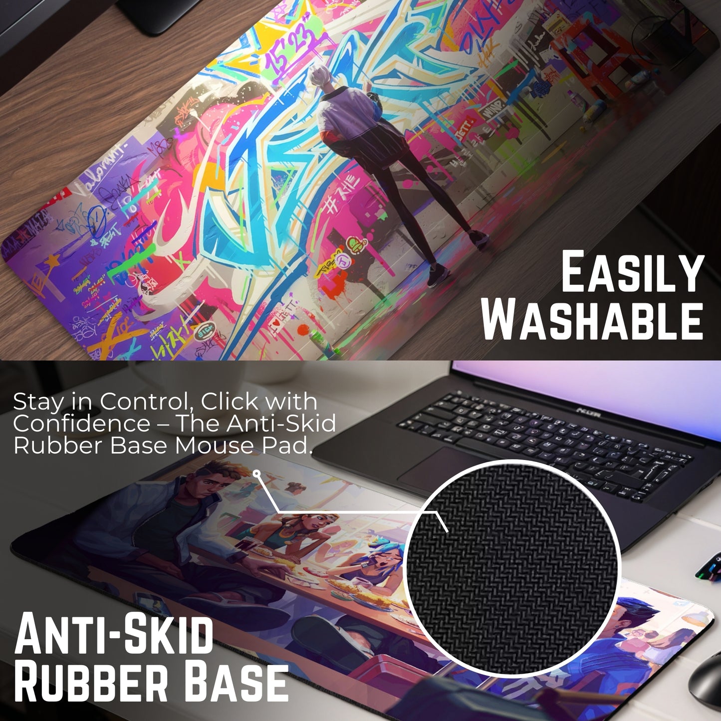 Valorant Team Mouse Pad (23 X 11 Inches) - Gaming Mouse Pad | Rubber Base Desk Mat