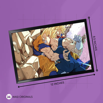 SON GOKU VS VEGETA ICONIC FIGHT PHOTO FRAME (A4 SIZE) - DRAGON BALL Z