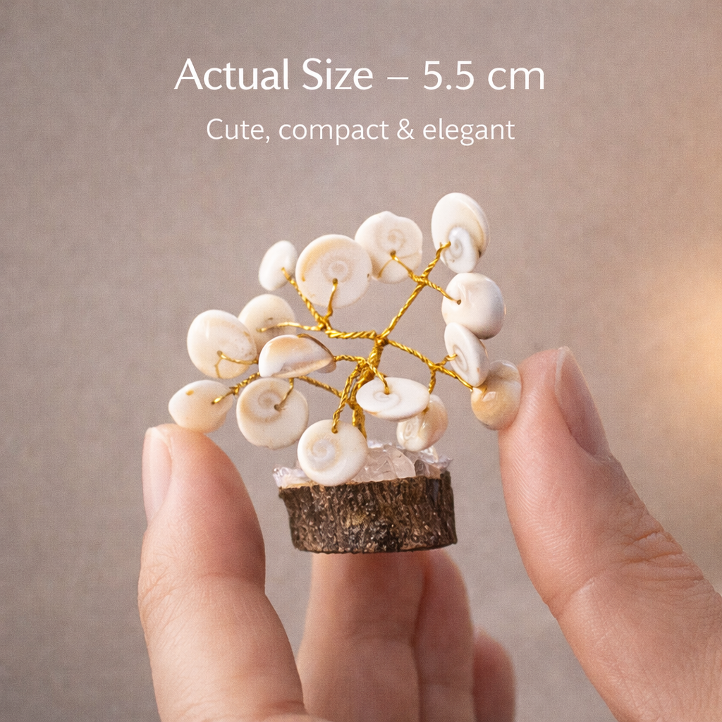 Natural Shell Stone Tree – Positive Energy Feng Shui Home Décor