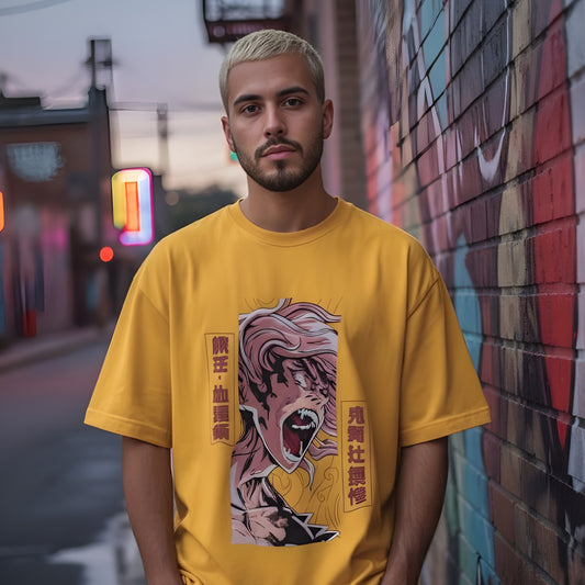 (Demon Slayer) Muzan Kibutsuji Oversized Style T-shirt (100% PREMIUM COTTON)