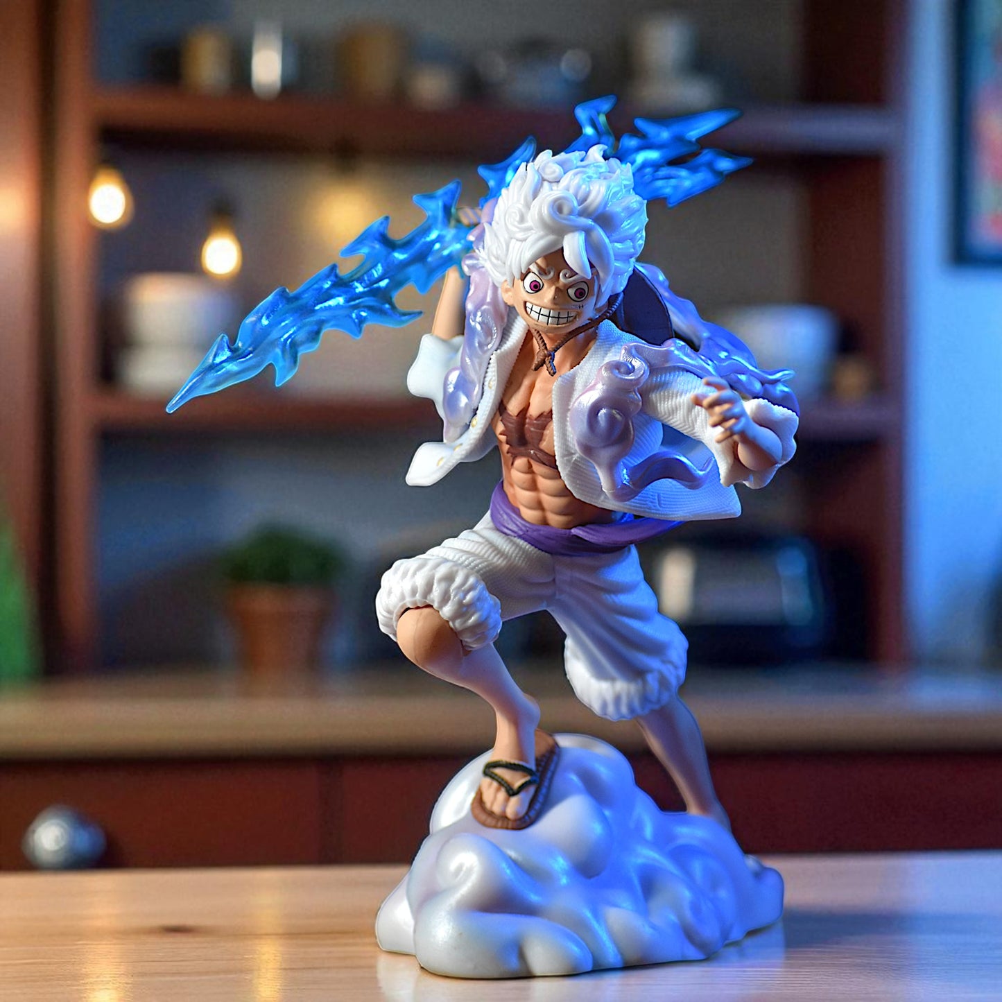 SUN GOD NIKA MONKEY D. LUFFY GEAR 5 ACTION FIGURE WITH THUNDER SWORD (30 CM HEIGHT) - ONE PIECE
