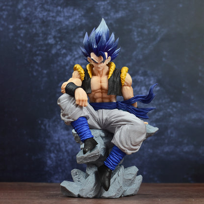 Gogeta Iconic Sitting Action Figure With 3 Relplaceable Heads (24 Cm Height) - Dragon Ball Z