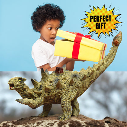 Dinosaur Action Figure - Realistic 10-Inch Ankylosaurus