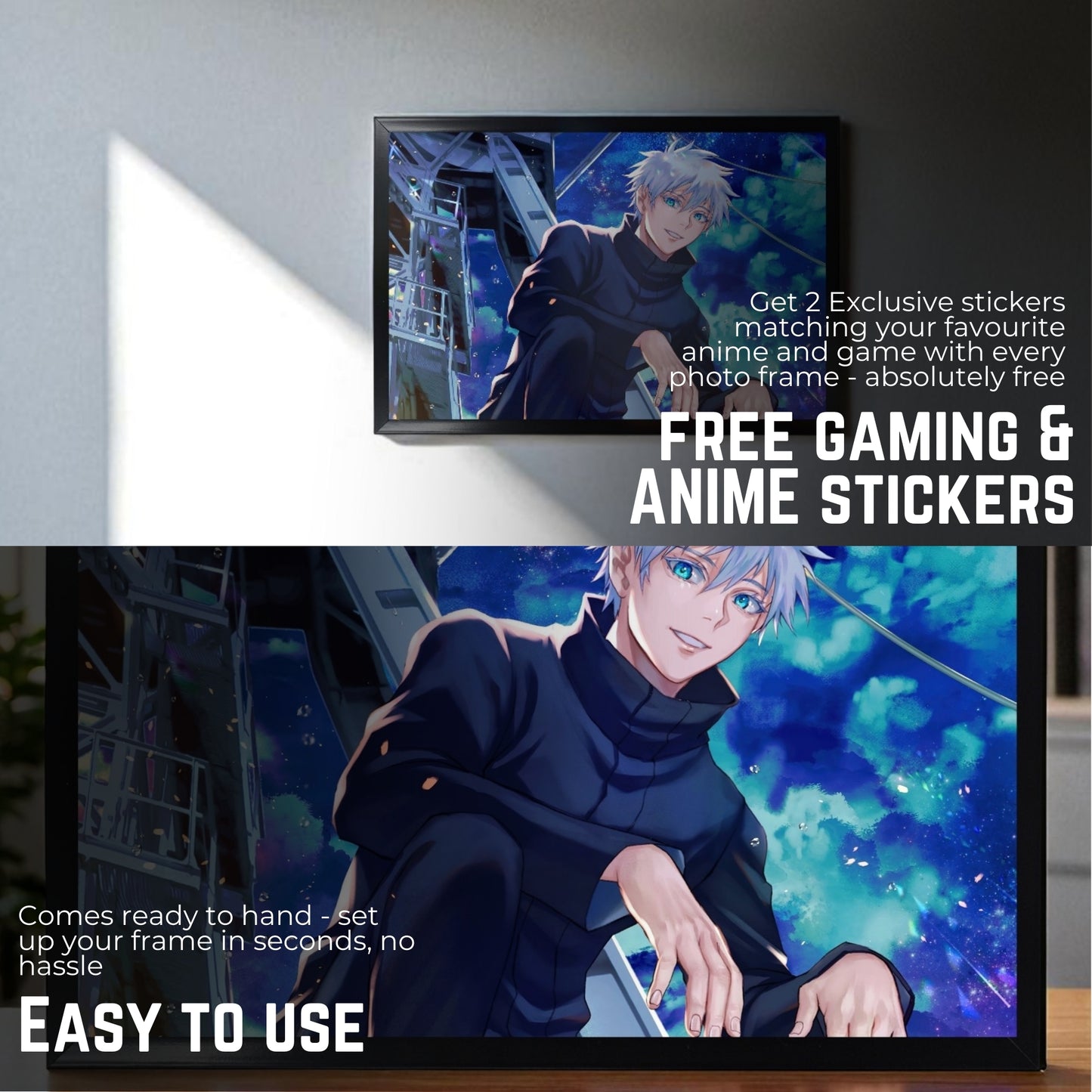 GOJO SATORU CHILL PHOTO FRAME (A4 SIZE) - JUJUTSU KAISEN