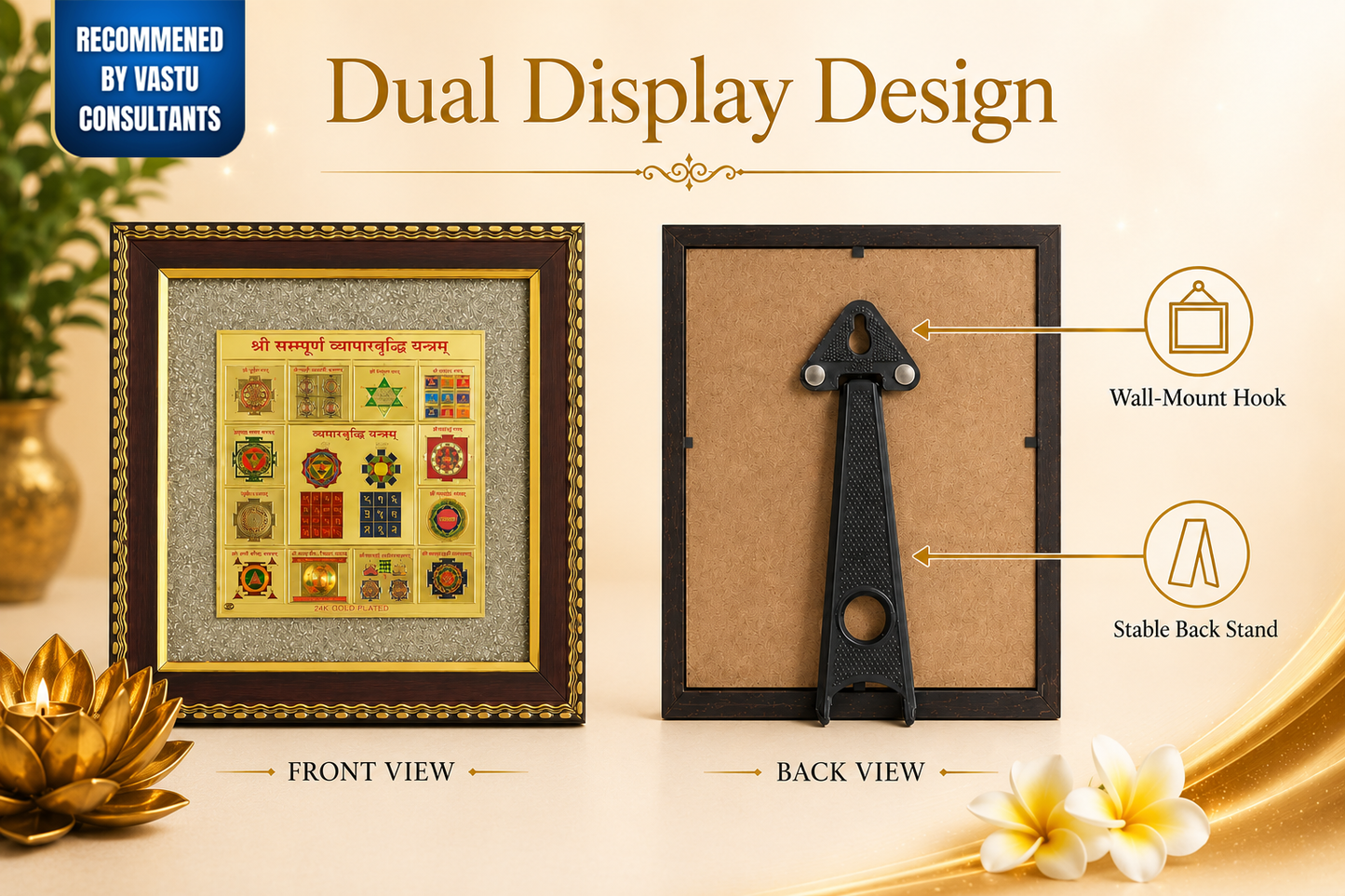 Shree Sampurna Vyapar Vridhi Yantra Frame - Vastu & Success Decorative Frame