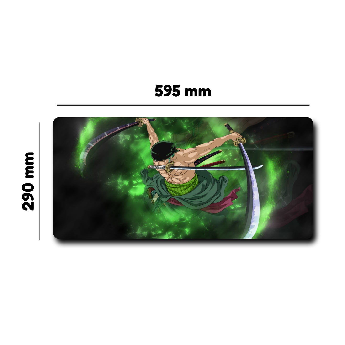 Roronoa Zoro Mouse Pad (23 X 11 Inches) - Gaming Mouse Pad