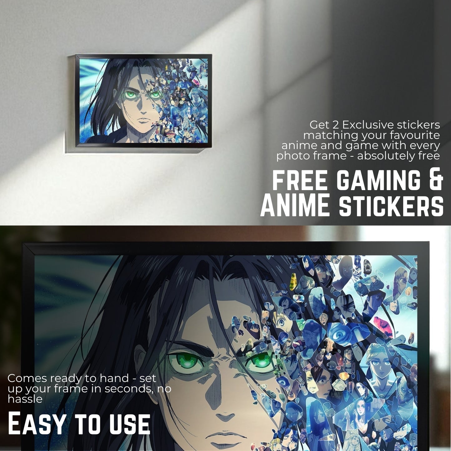 EREN YEAGER PHOTO FRAME (A4 SIZE) - ATTACK ON TITAN