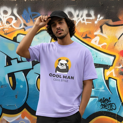 Cool Panda Oversized Style T-shirt (100% PREMIUM COTTON)