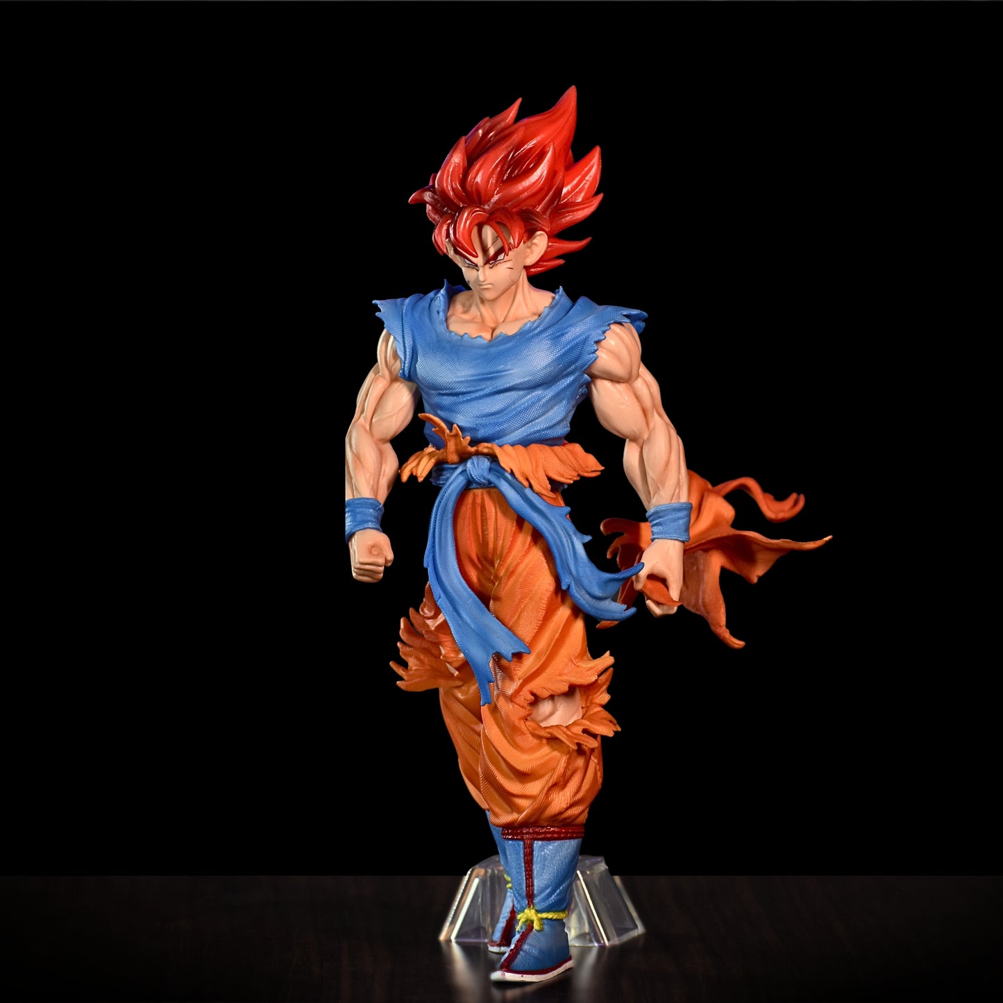 SON GOKU RED HAIR ICONIC ACTION FIGURE WITH STAND (32 CM HEIGHT) - DRAGON BALL Z