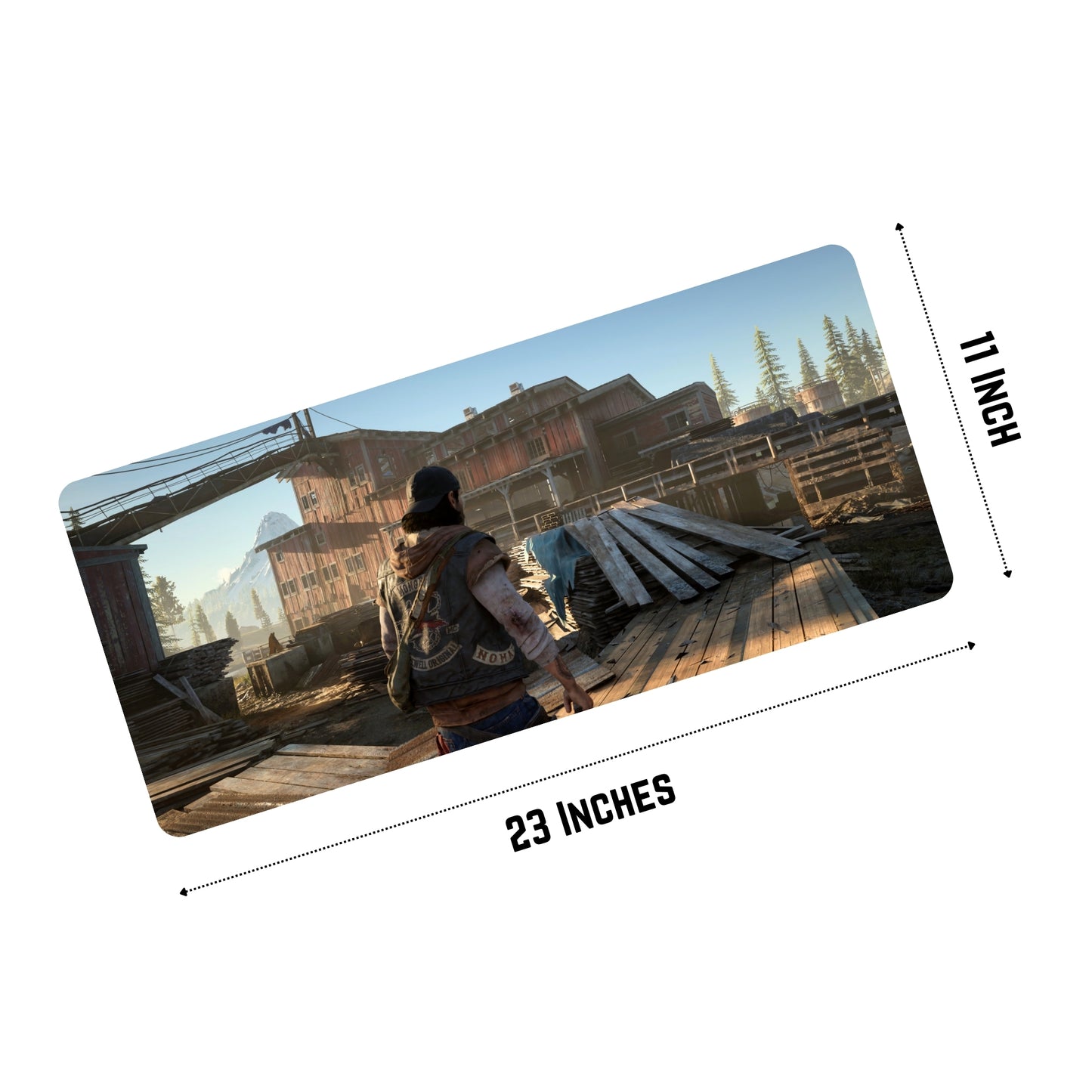 Days Gone Mouse Pad (23 X 11 Inches) - Gaming Mouse Pad | Rubber Base Desk Mat