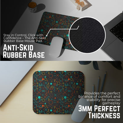 GAMING MOUSE PAD (9 X 7.5 INCHES) - GAMING AND OFFICE MOUSE PAD | RUBBER BASE MOUSE PAD