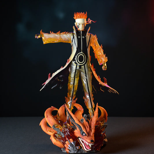 Naruto Uzumaki Ultimate Figurine with 9 Tail Fox Base (32 cm Height) - Naruto