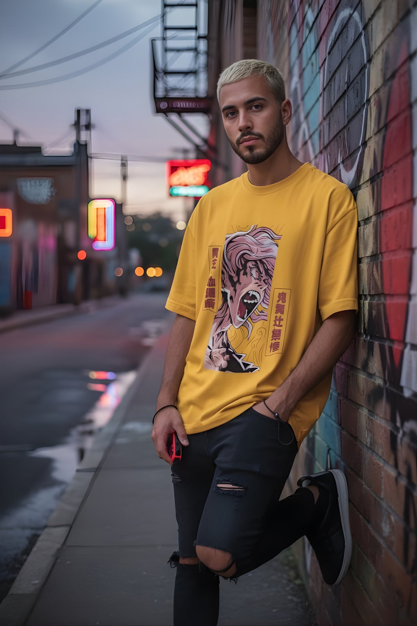 (Demon Slayer) Muzan Kibutsuji Oversized Style T-shirt (100% PREMIUM COTTON)