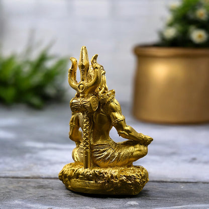 Mahadev Aura Gold Idol ( 10 Cm Height )