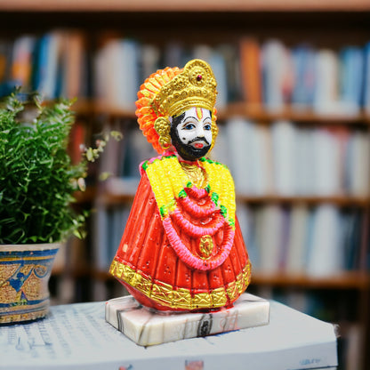 Baba Khatu Shyam Ji Idol Statue Murti For Car Dashboard/table/home Decoration (16 Cm Height)