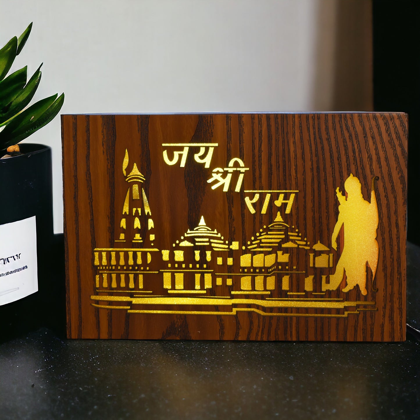 Jai Shree Ram Mandir Board Neon Ram Mandir Showpiece
