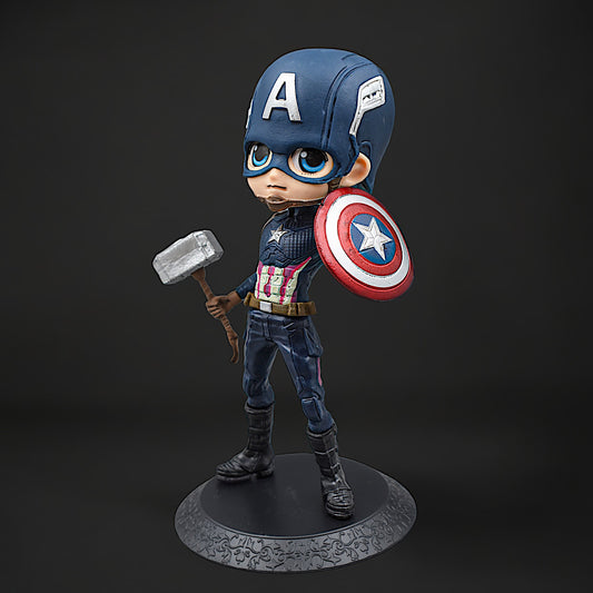 Captain America Q Style Action Figure With Stand (16 Cm Height)