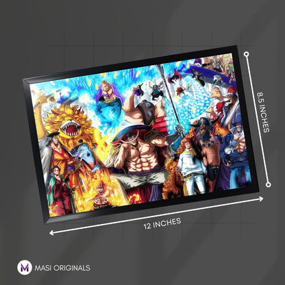 WHITEBEARD PIRATES CREW PHOTO FRAME (A4 SIZE) - ONE PIECE