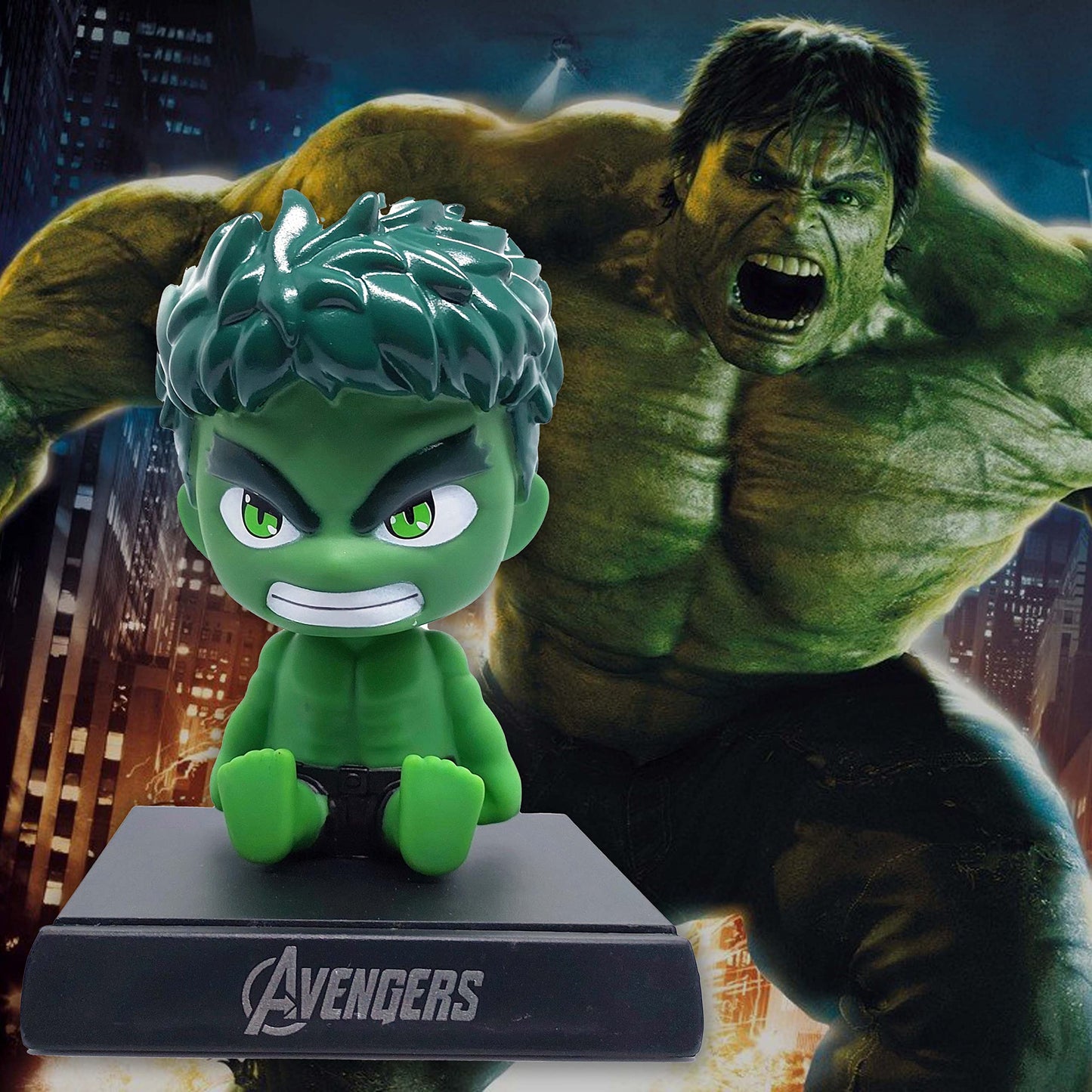 MARVEL HULK BOBBLEHEAD/MOBILE HOLDER STAND