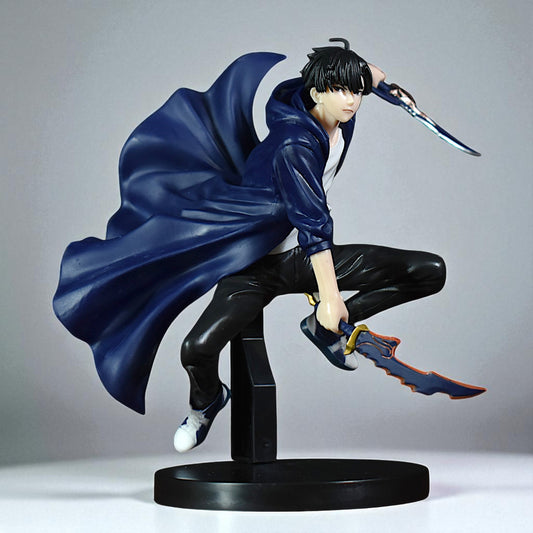 SUNG JINWOO ACTION FIGURE WITH STAND AND DAGGERS (22 CM HEIGHT) - SOLO LEVELING