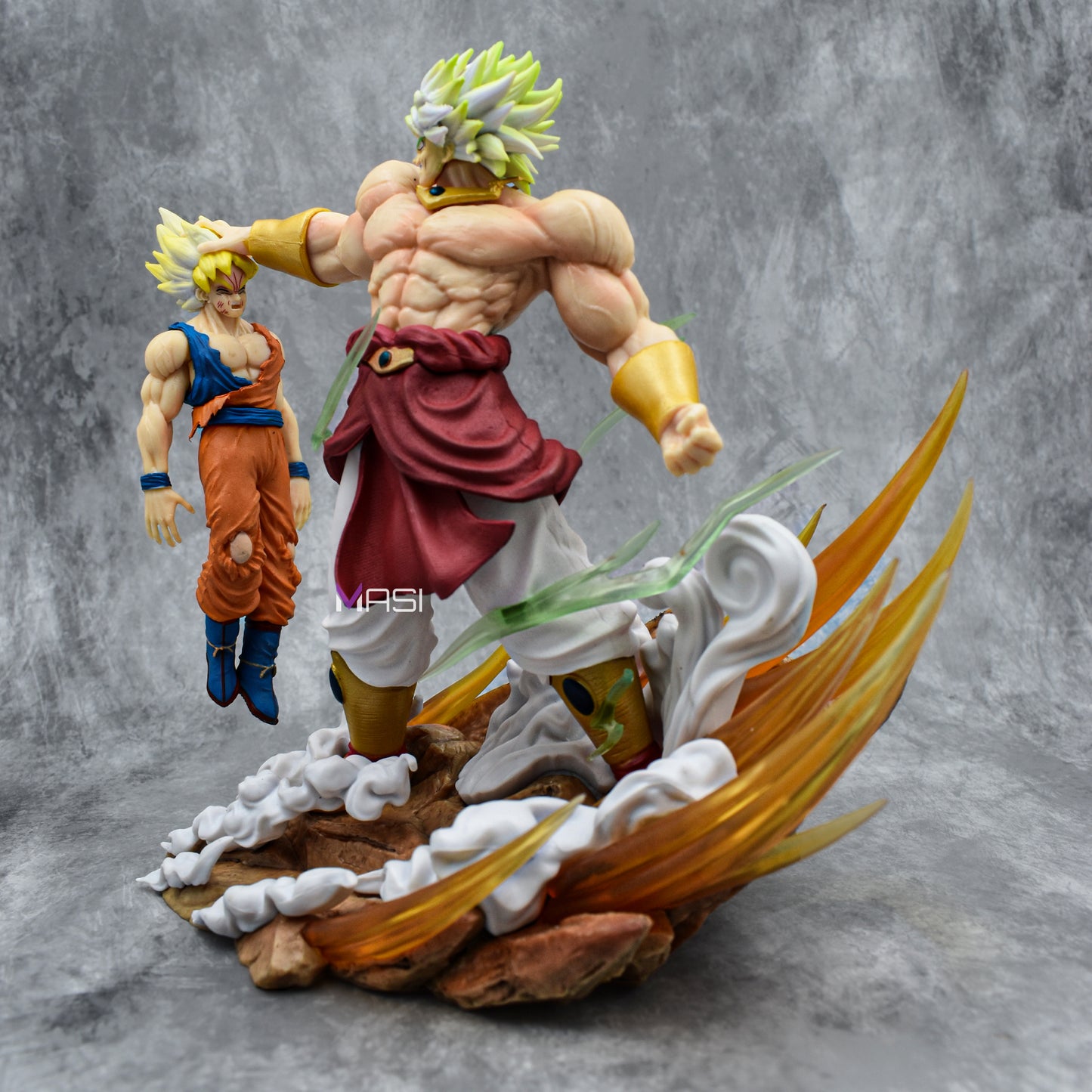 Broly Destroying Goku Iconic Action Figure With 2 Replaceable Heads (20 Cm Height) - Dragon Ball Z