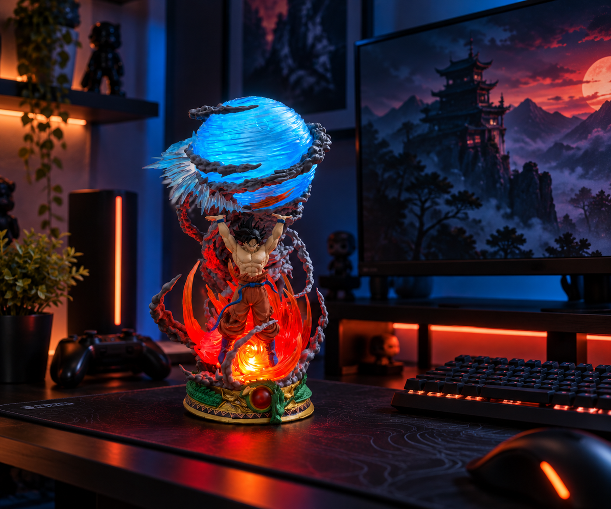 DRAGON BALL Z SON GOKU SPIRIT BOMB LIGHT-UP STATUE – 25 CM