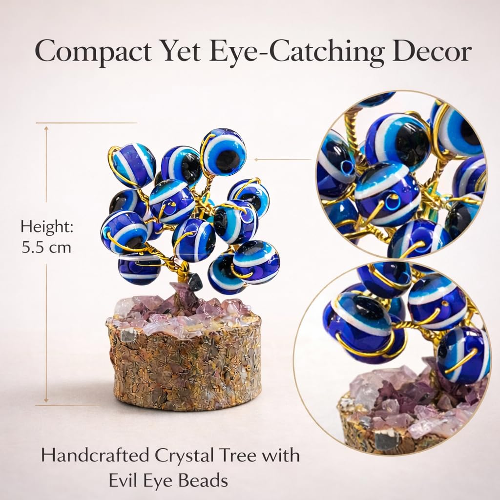 Evil Eye Protection Tree – Blue Nazar Feng Shui Positive Energy Showpiece