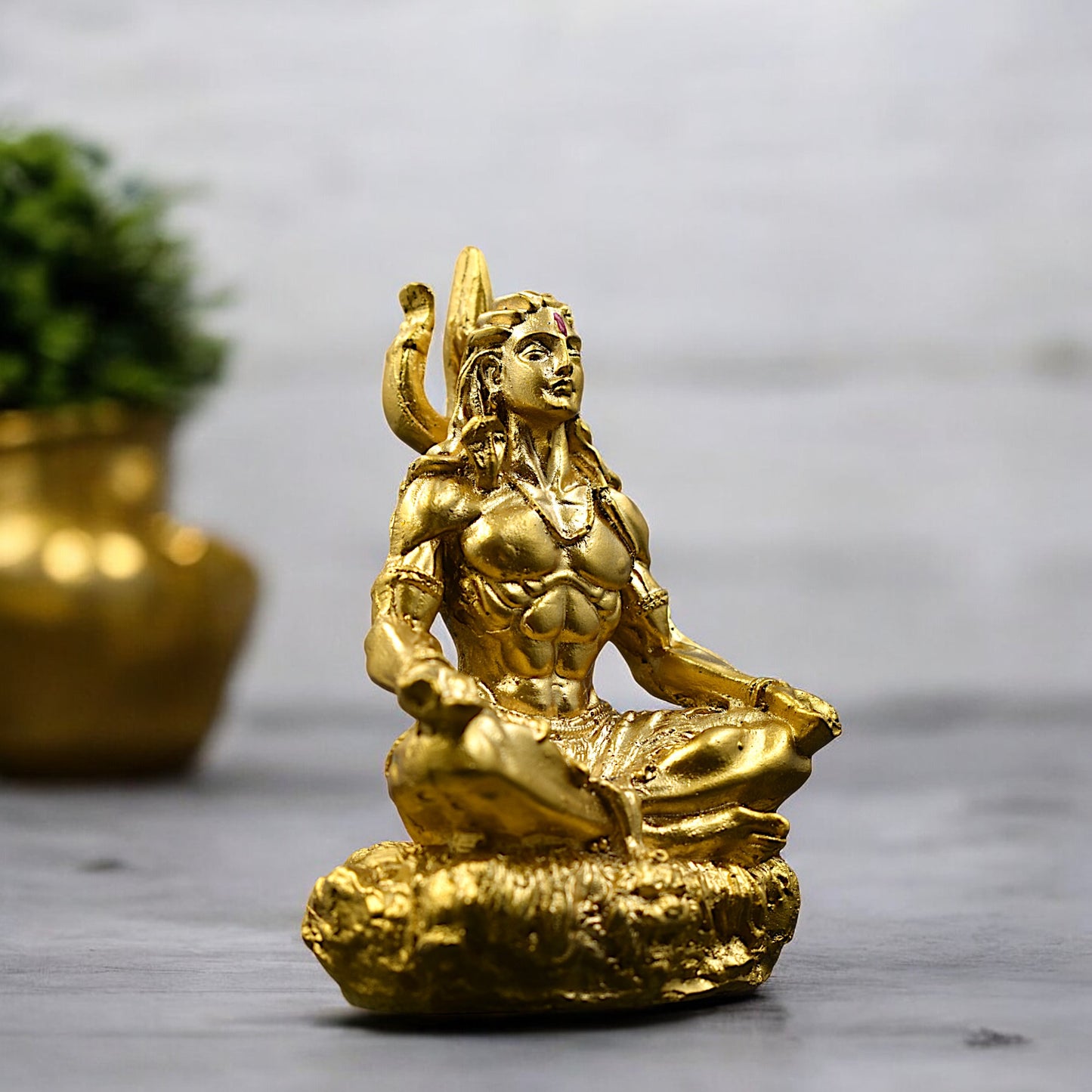 Mahadev Aura Gold Idol ( 10 Cm Height )