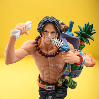 Protgas D. Ace Running Action Figure With Food Bagpack (22 Cm Height) - One Piece