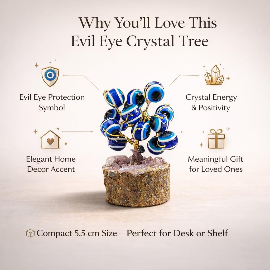 Evil Eye Protection Tree – Blue Nazar Feng Shui Positive Energy Showpiece