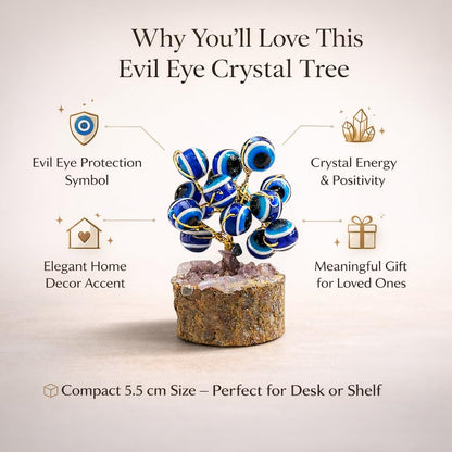 Evil Eye Protection Tree – Blue Nazar Feng Shui Positive Energy Showpiece