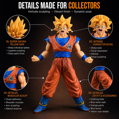 Goku Ssj2 Action Figure With Stand (28 Cm Height) - Dragon Ball Z