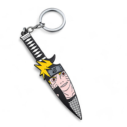 Naruto Knife Shaped Metal Keychain