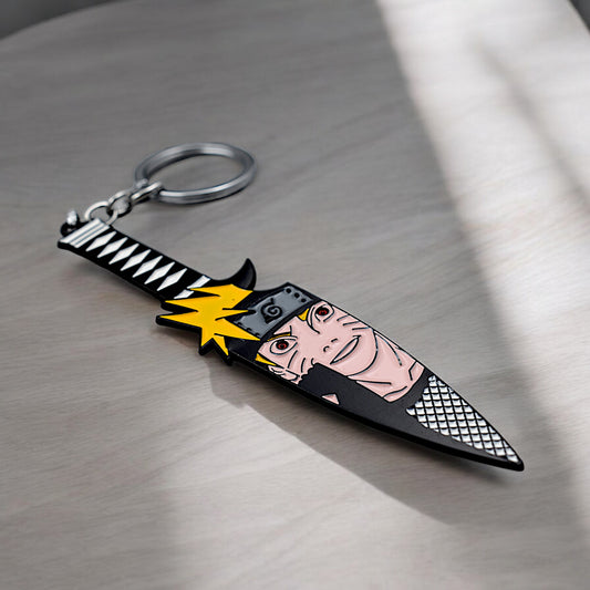 Naruto Knife Shaped Metal Keychain