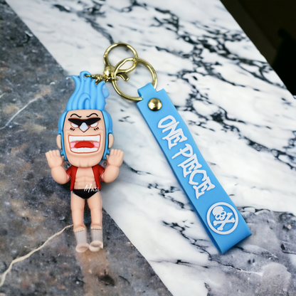 Cyborg Franky Silicon Rubber Keychain - One Piece