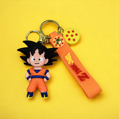 Son Goku Silicon Rubber Keychain With Strap - Dragon Ball Z