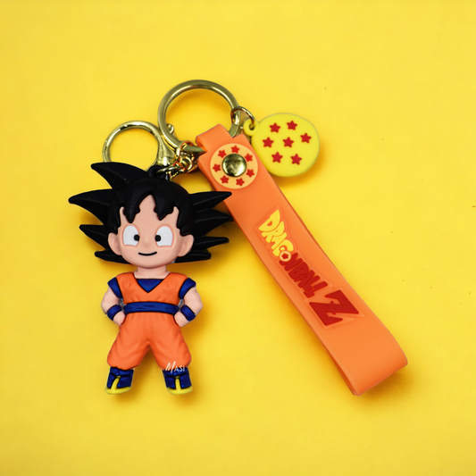 Son Goku Silicon Rubber Keychain With Strap - Dragon Ball Z
