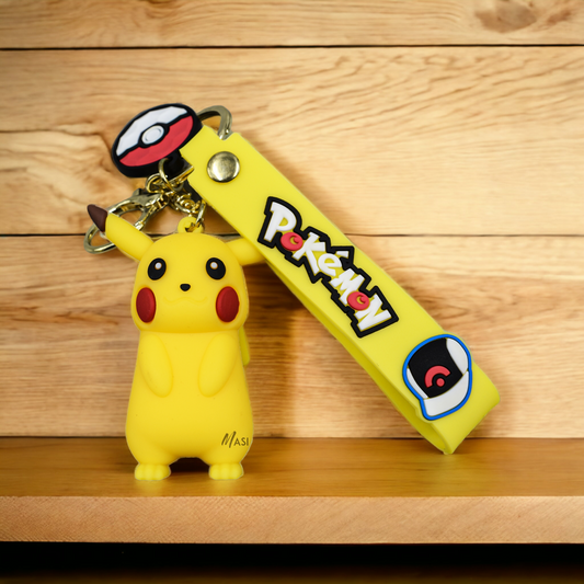 Pikachu Silicon Rubber Keychain With Strap - Pokemon