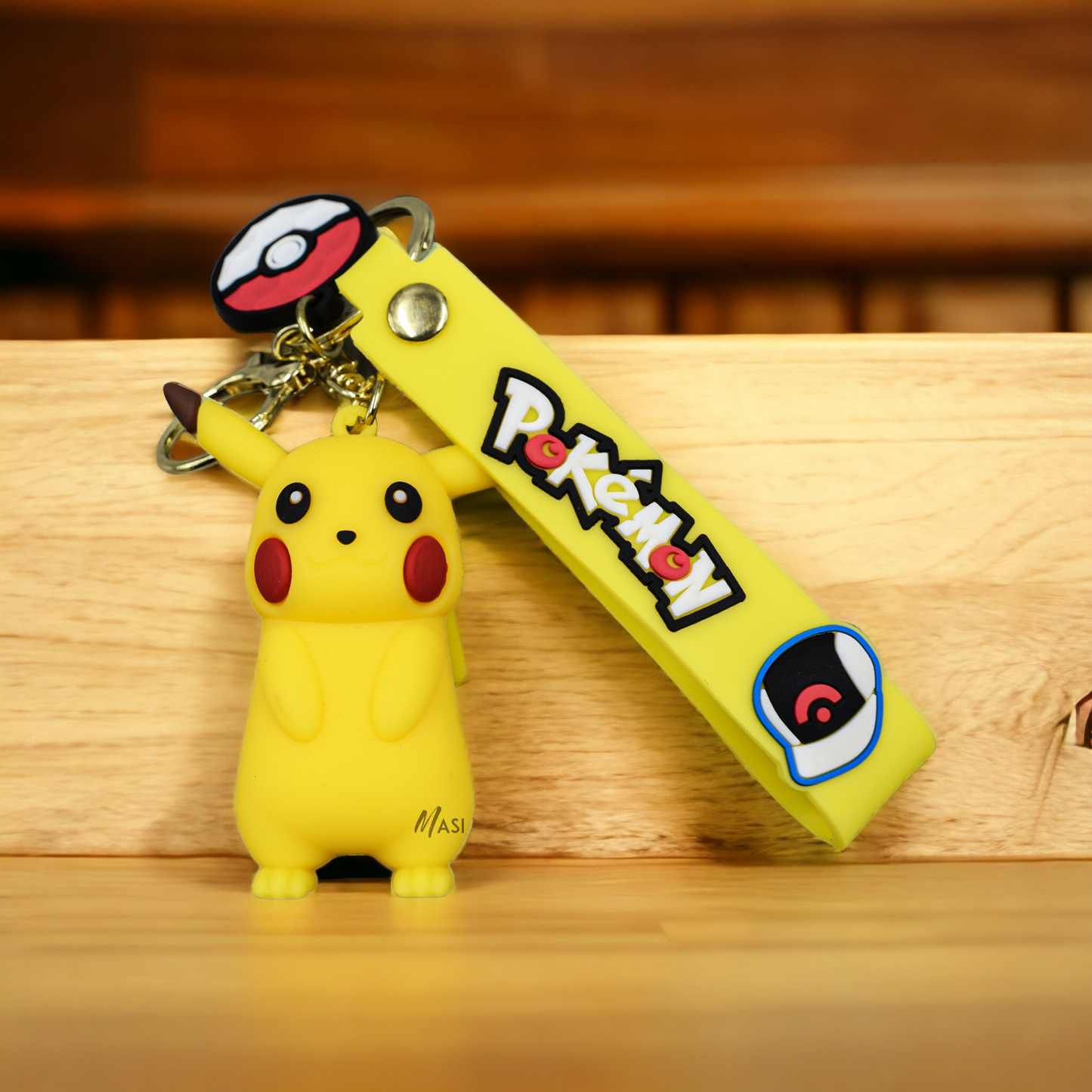 Pikachu Silicon Rubber Keychain With Strap - Pokemon