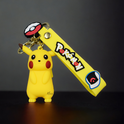 Pikachu Silicon Rubber Keychain With Strap - Pokemon