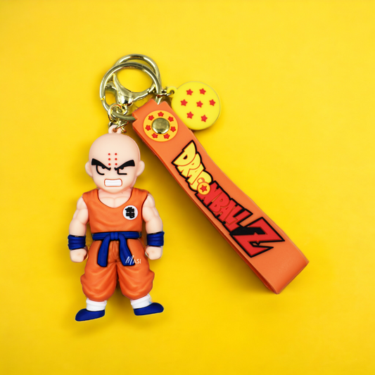 Krillin Silicon Subber Keychain With Strap - Dragon Ball Z