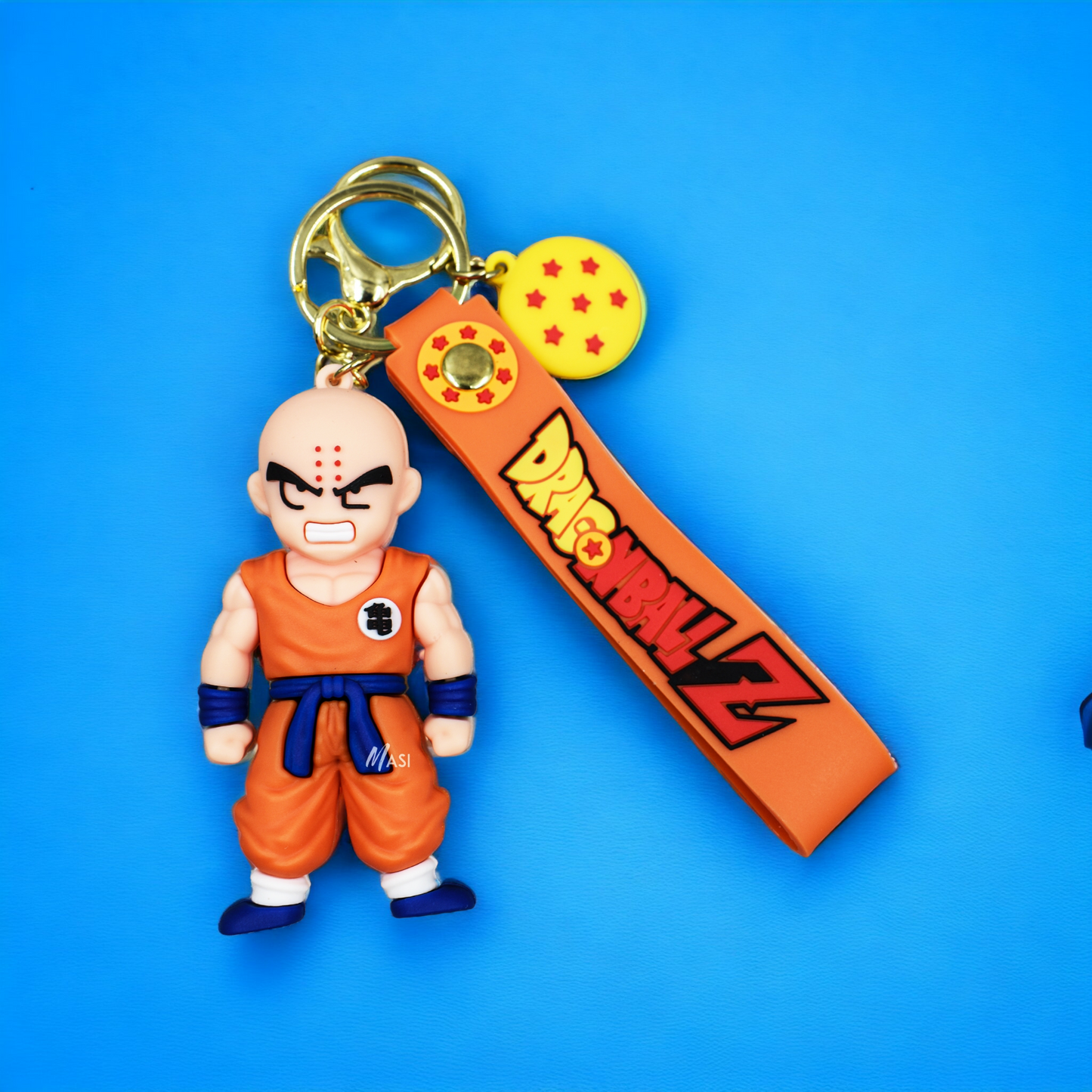 Krillin Silicon Subber Keychain With Strap - Dragon Ball Z