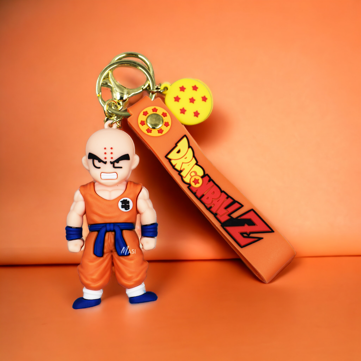 Krillin Silicon Subber Keychain With Strap - Dragon Ball Z