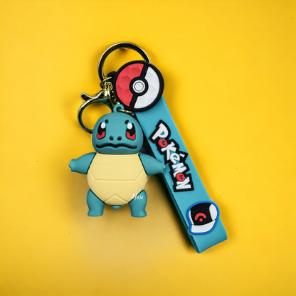 Squirtle Silicon Rubber Keychain With Strap - Pokemon