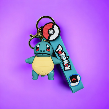 Squirtle Silicon Rubber Keychain With Strap - Pokemon