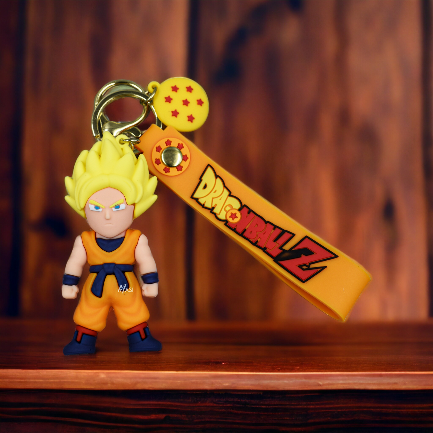 Goku Ssj2 Silicon Rubber Keychain With Strap - Dragon Ball Z