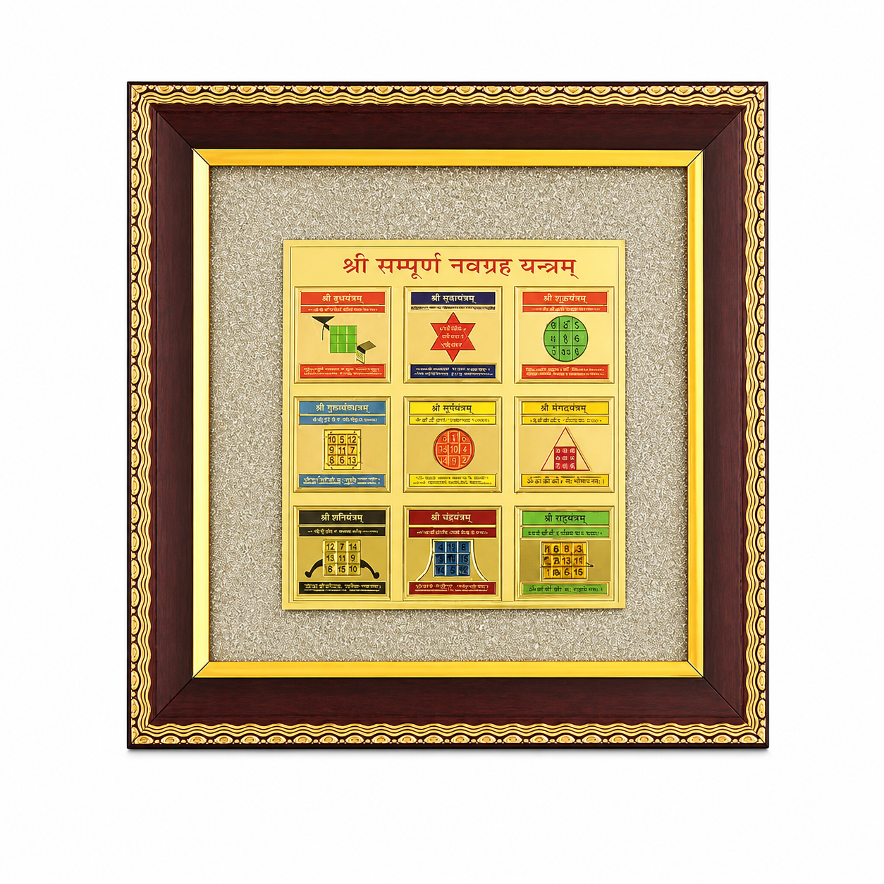 Shree Sampurna Navgraha Yantra Frame - Vastu & Success Decorative Frame