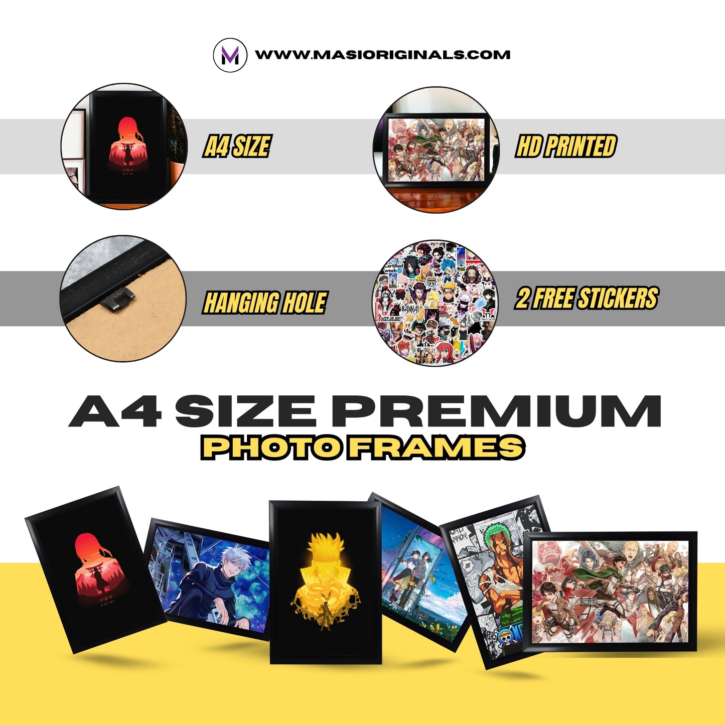 SUN GOD NIKA LUFFY GEAR 5 PHOTO FRAME (A4 SIZE) - ONE PIECE